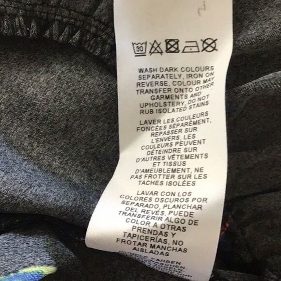 Collusion Black Graffiti Peplum Zip Popover Top - Picture 10 of 10